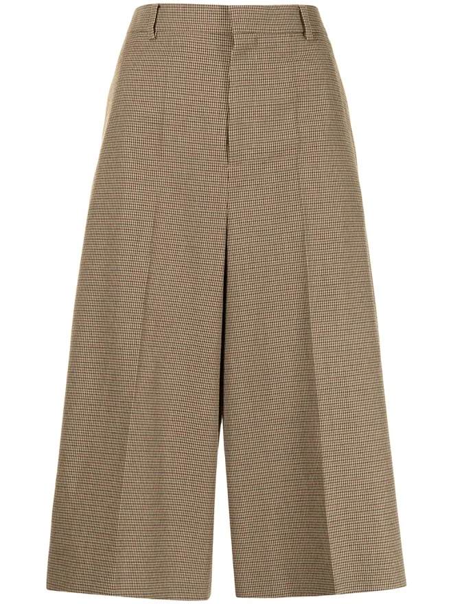 Celine Pre-Owned Celine Pre-Owned チェック柄ウールのキュロットパンツの商品画像