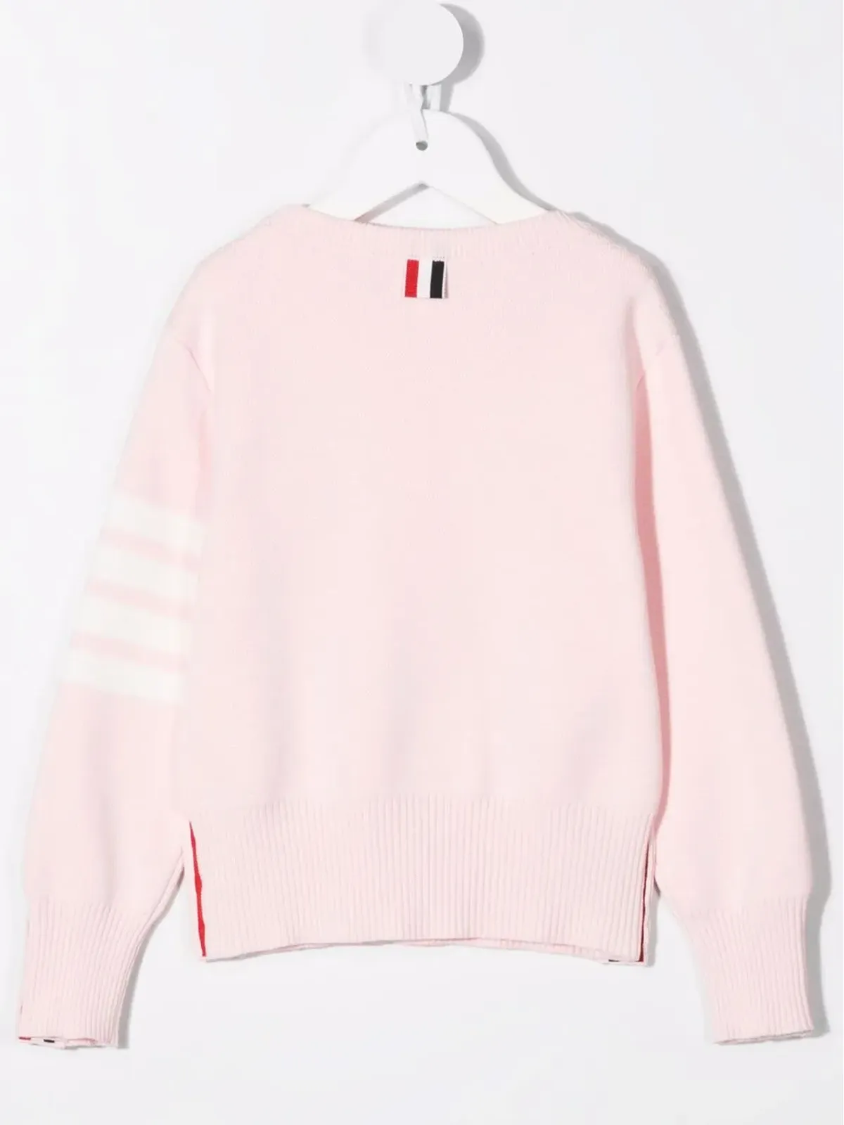Thom Browne Kids ストライプ柄クルーネックセーター - ピンク - 画像2