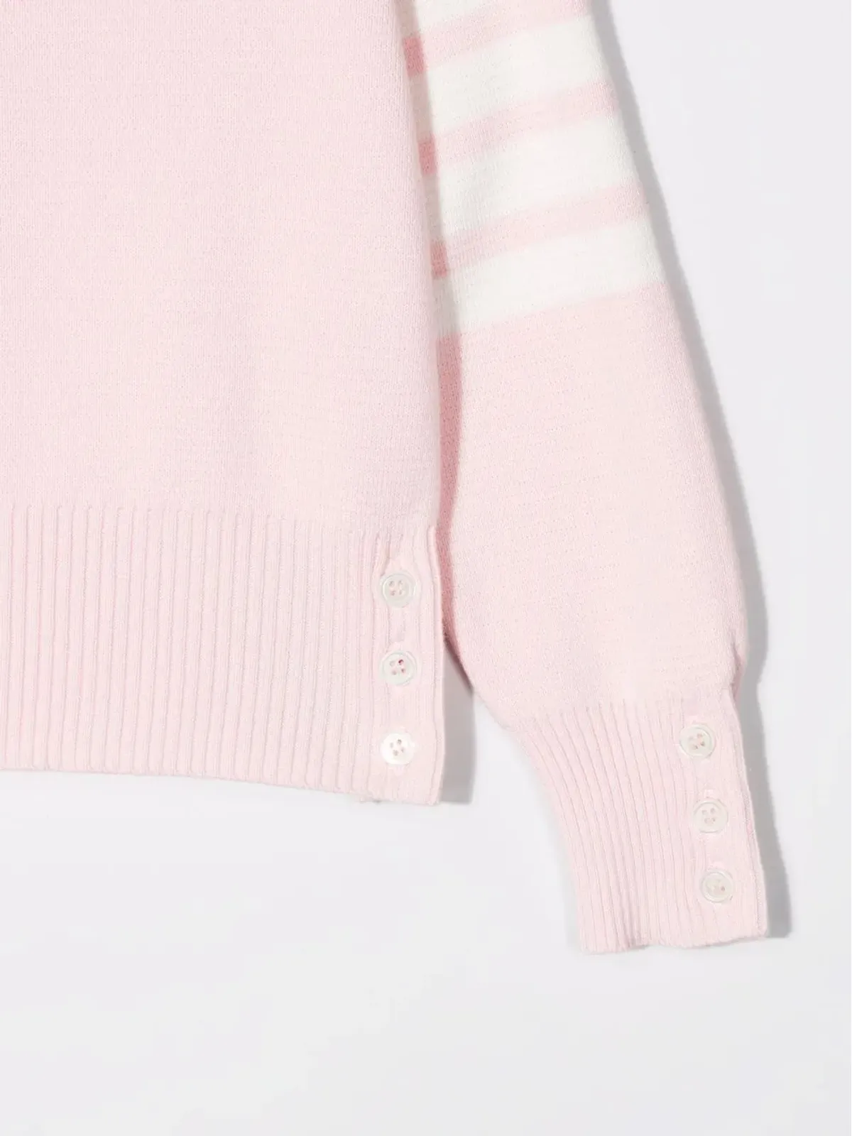 Thom Browne Kids ストライプ柄クルーネックセーター - ピンク - 画像3