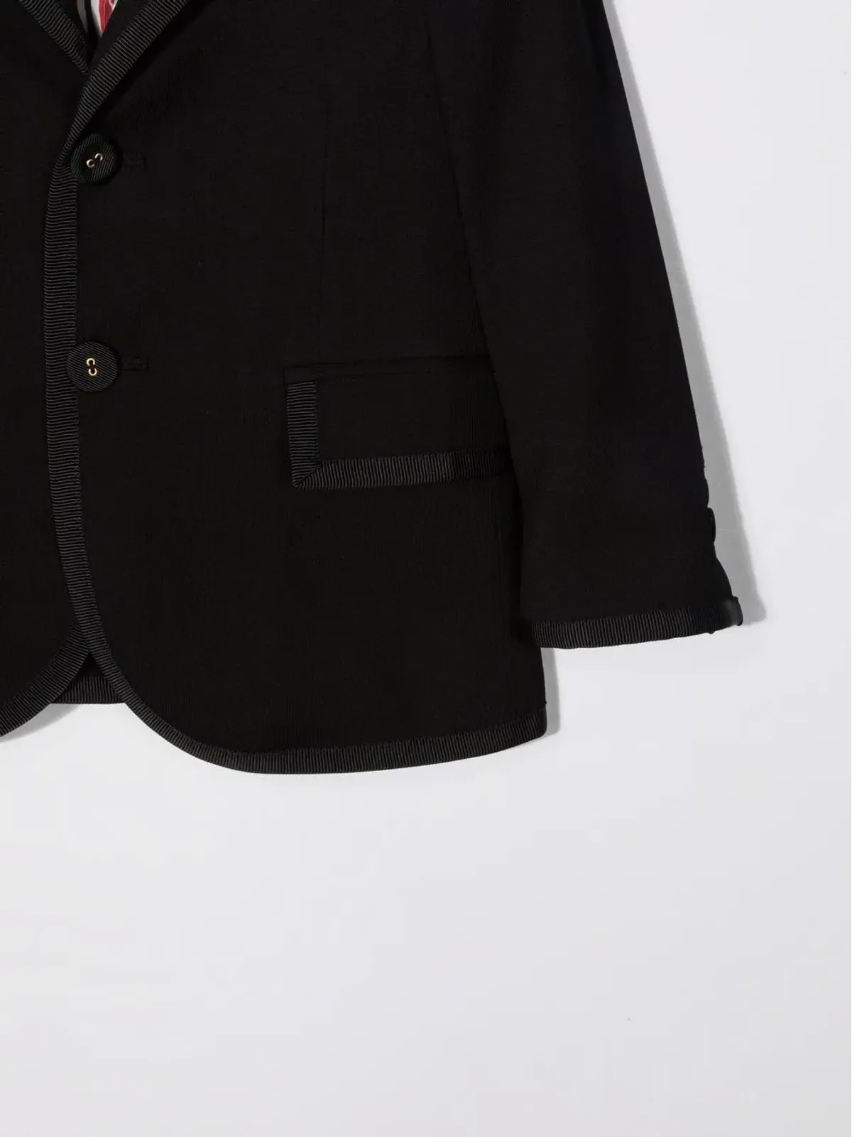 Thom Browne Kids single-breasted wool blazer - Black - 画像3