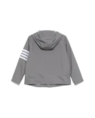 Thom Browne Kids シグネチャー4バー フード付きレインジャケット - サムネイル2