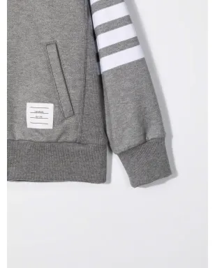 Thom Browne Kids ストライプ柄ジップ付きフーディー - サムネイル3