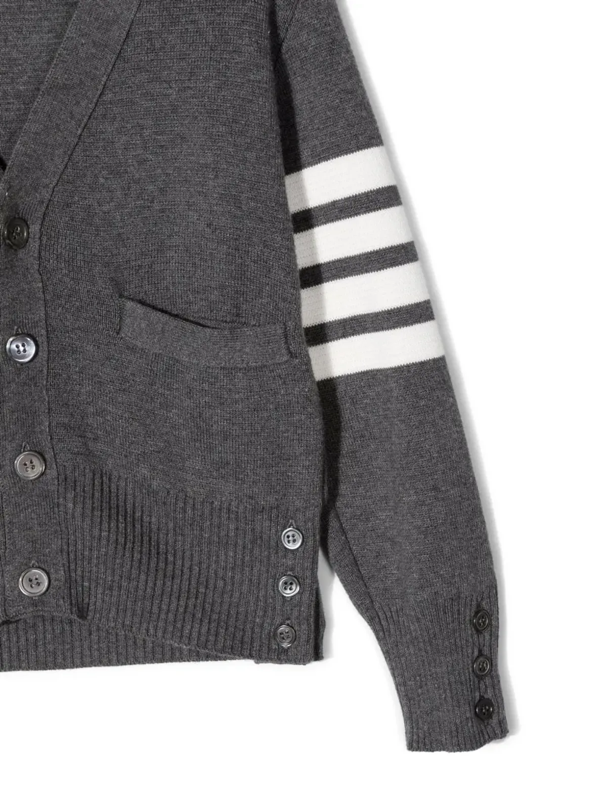 Thom Browne Kids ストライプ袖カーディガン - 画像3