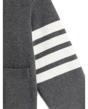Thom Browne Kids ストライプ袖カーディガン - サムネイル4