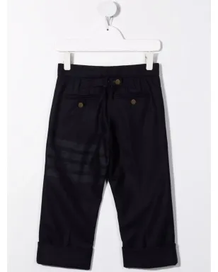 Thom Browne Kids ストライプ柄ストレートパンツ - サムネイル2
