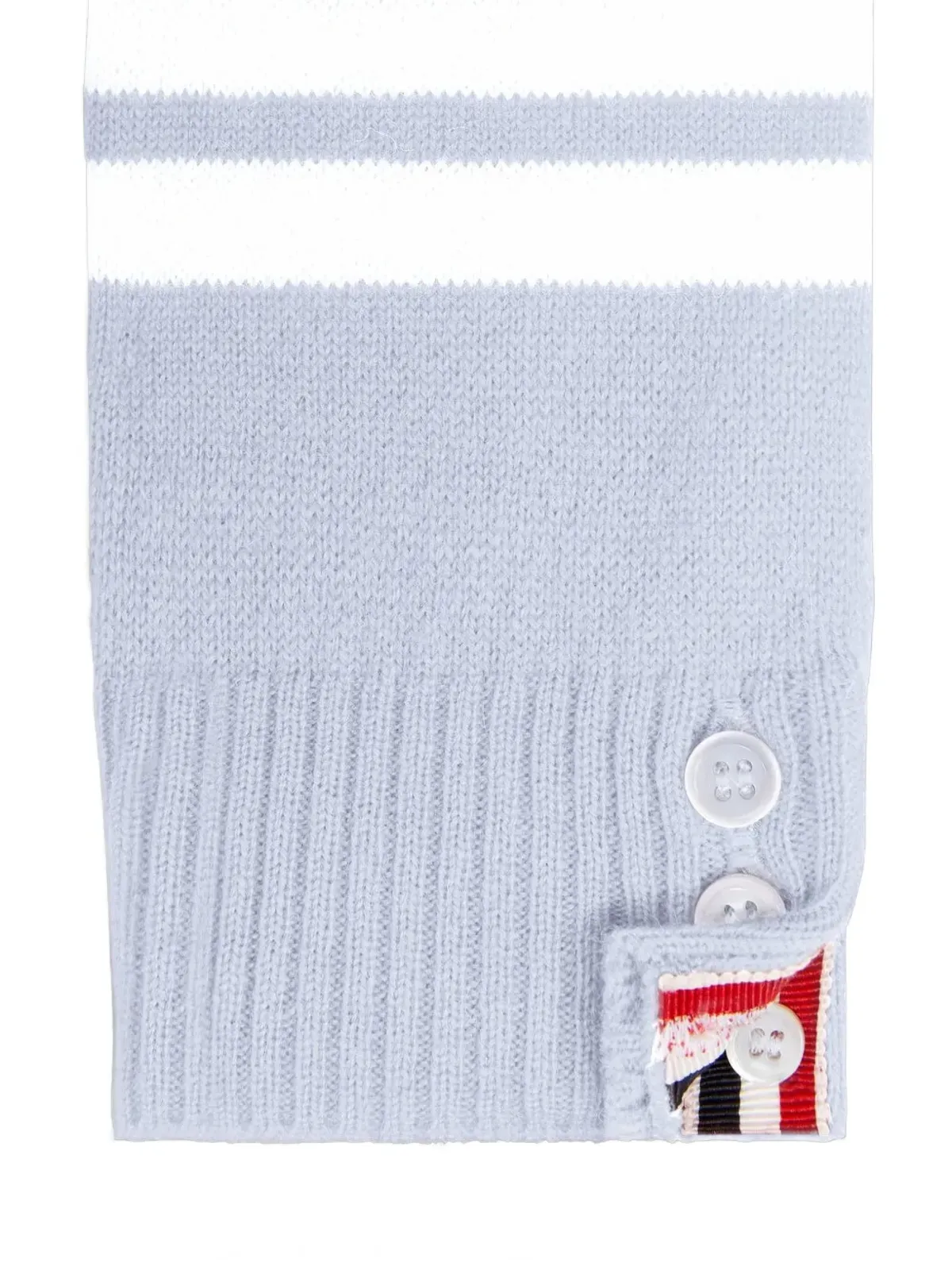 Thom Browne Kids 4-Bar buttoned babygrow - Blue - 画像5