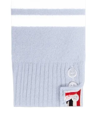 Thom Browne Kids 4-Bar buttoned babygrow - Blue - サムネイル5