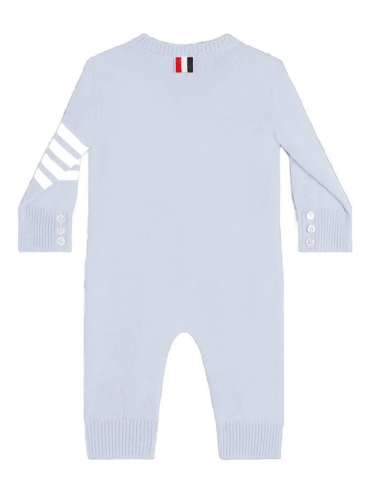 Thom Browne Kids 4-Bar buttoned babygrow - Blue - 画像2