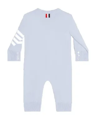 Thom Browne Kids 4-Bar buttoned babygrow - Blue - サムネイル2