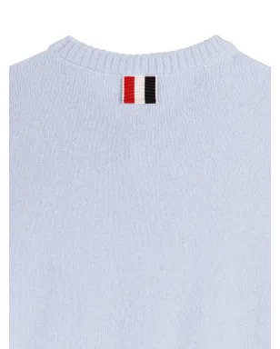 Thom Browne Kids 4-Bar buttoned babygrow - Blue - サムネイル3