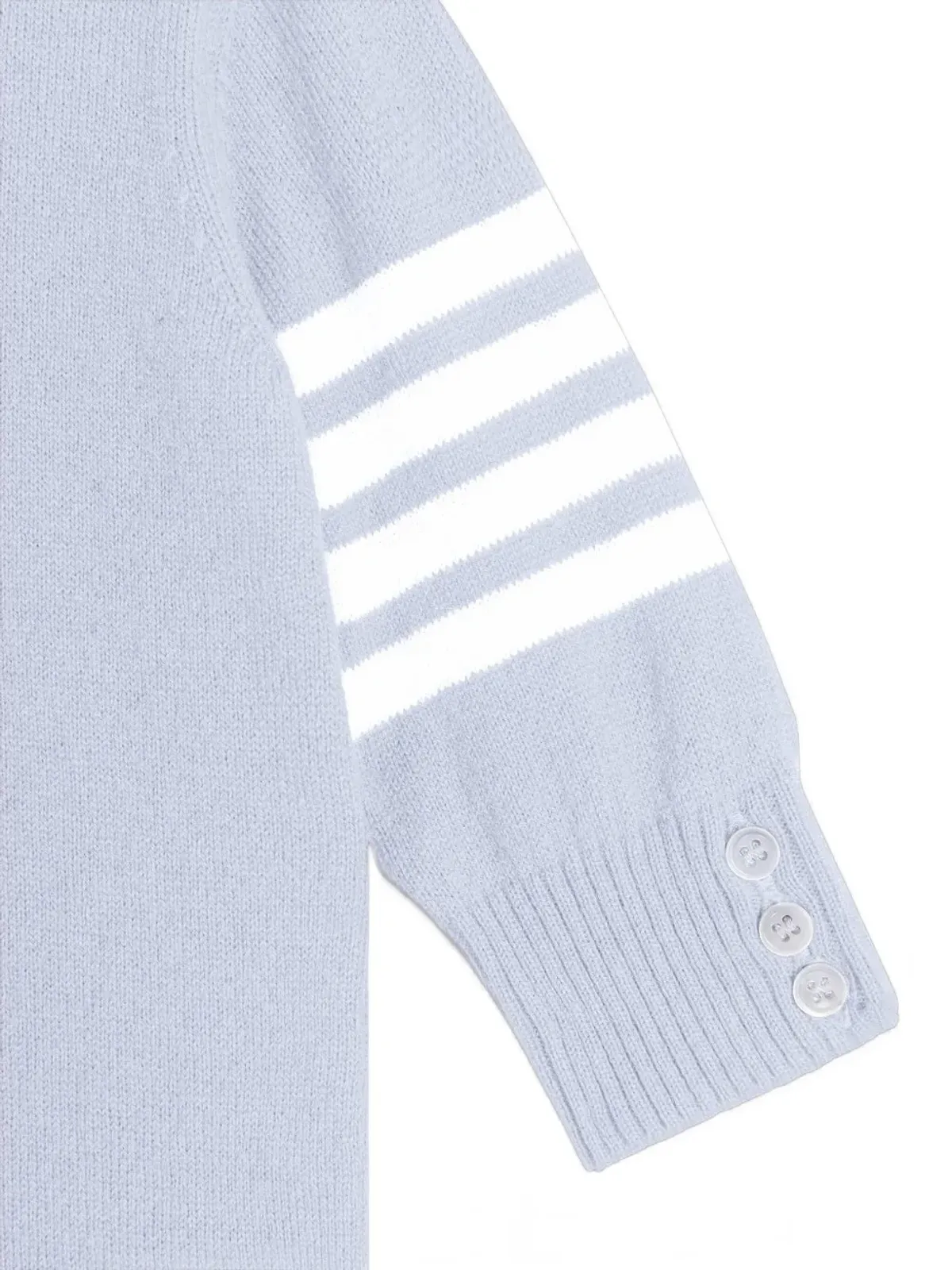 Thom Browne Kids 4-Bar buttoned babygrow - Blue - 画像4
