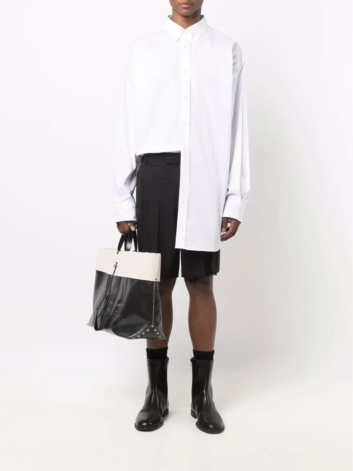Maison Margiela ロング丈ボタンアップシャツ - 画像2