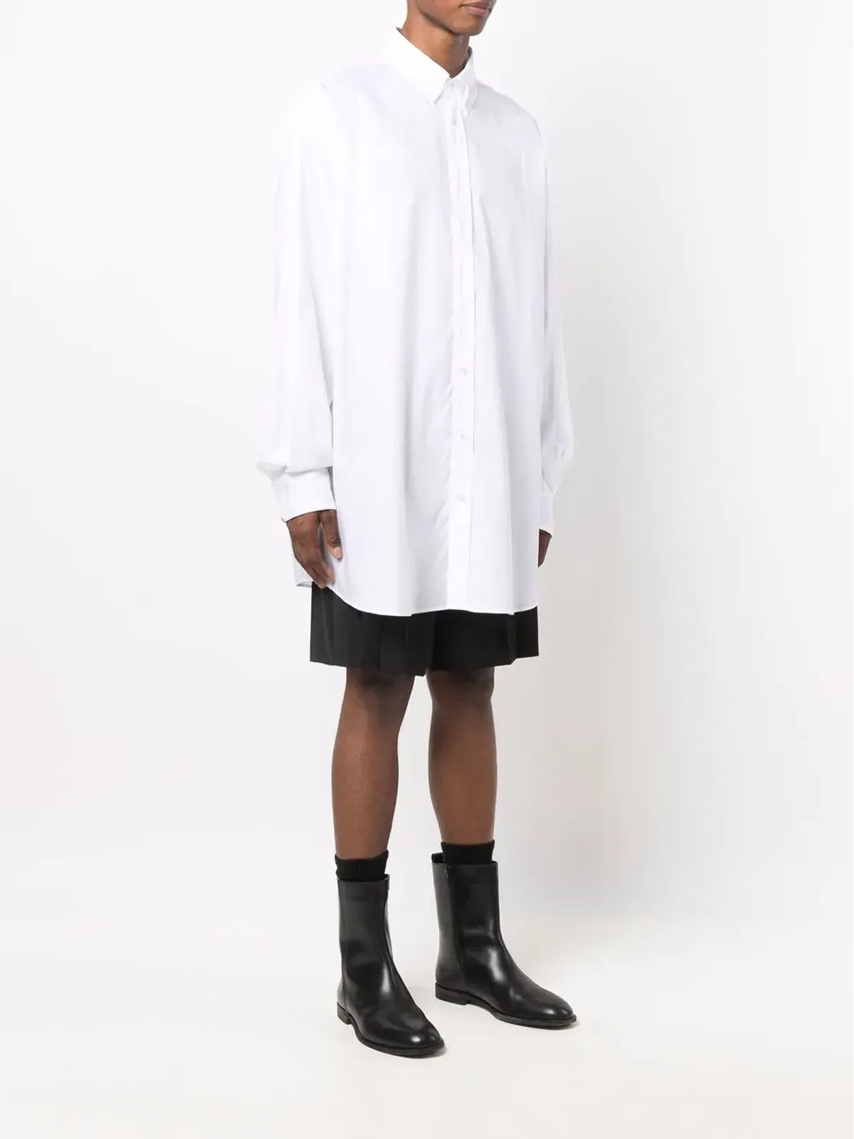 Maison Margiela ロング丈ボタンアップシャツ - 画像3