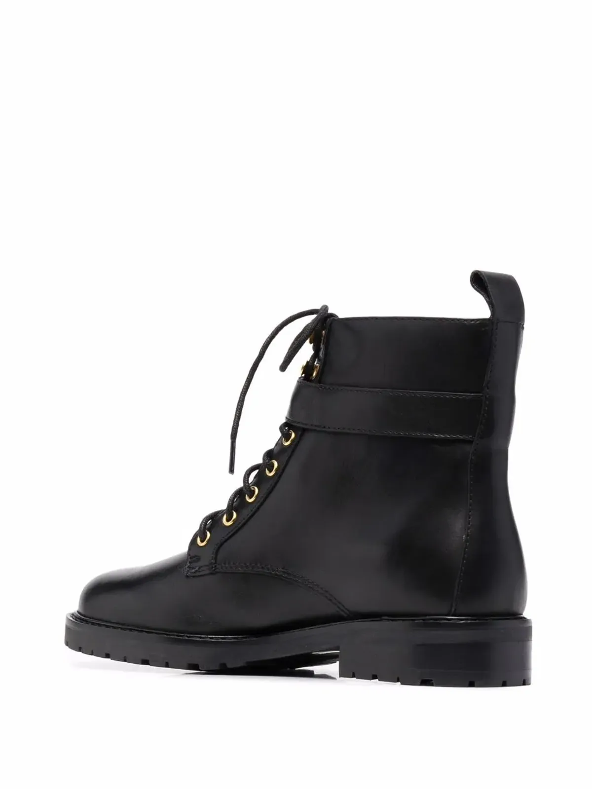 Lauren Ralph Lauren バーンッシュド ロゴプレート レースアップ レザー ブーツ - ブラック - 画像3