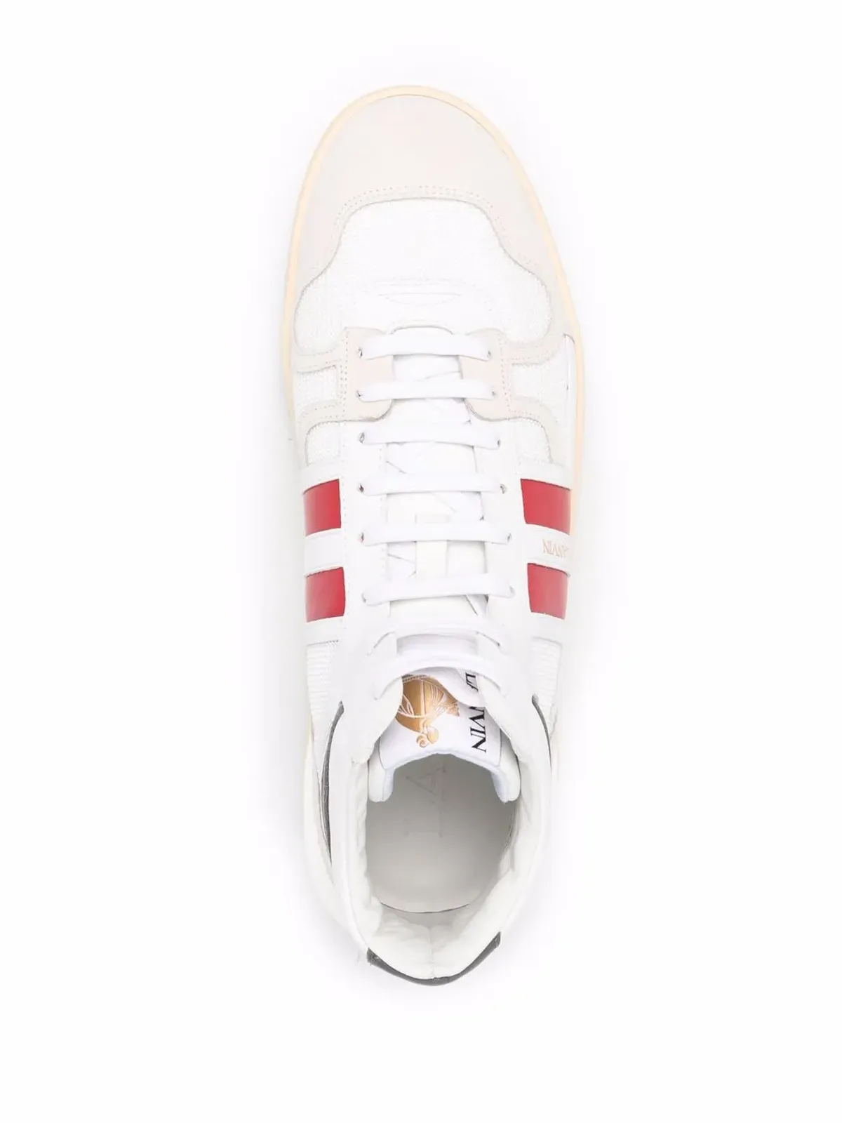 Lanvin ロゴパッチ レースアップスニーカー - 画像4