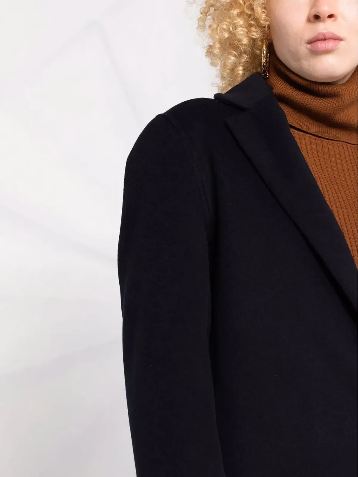 Vince ネイビーのシングルブレスト・フィットコート - 画像5