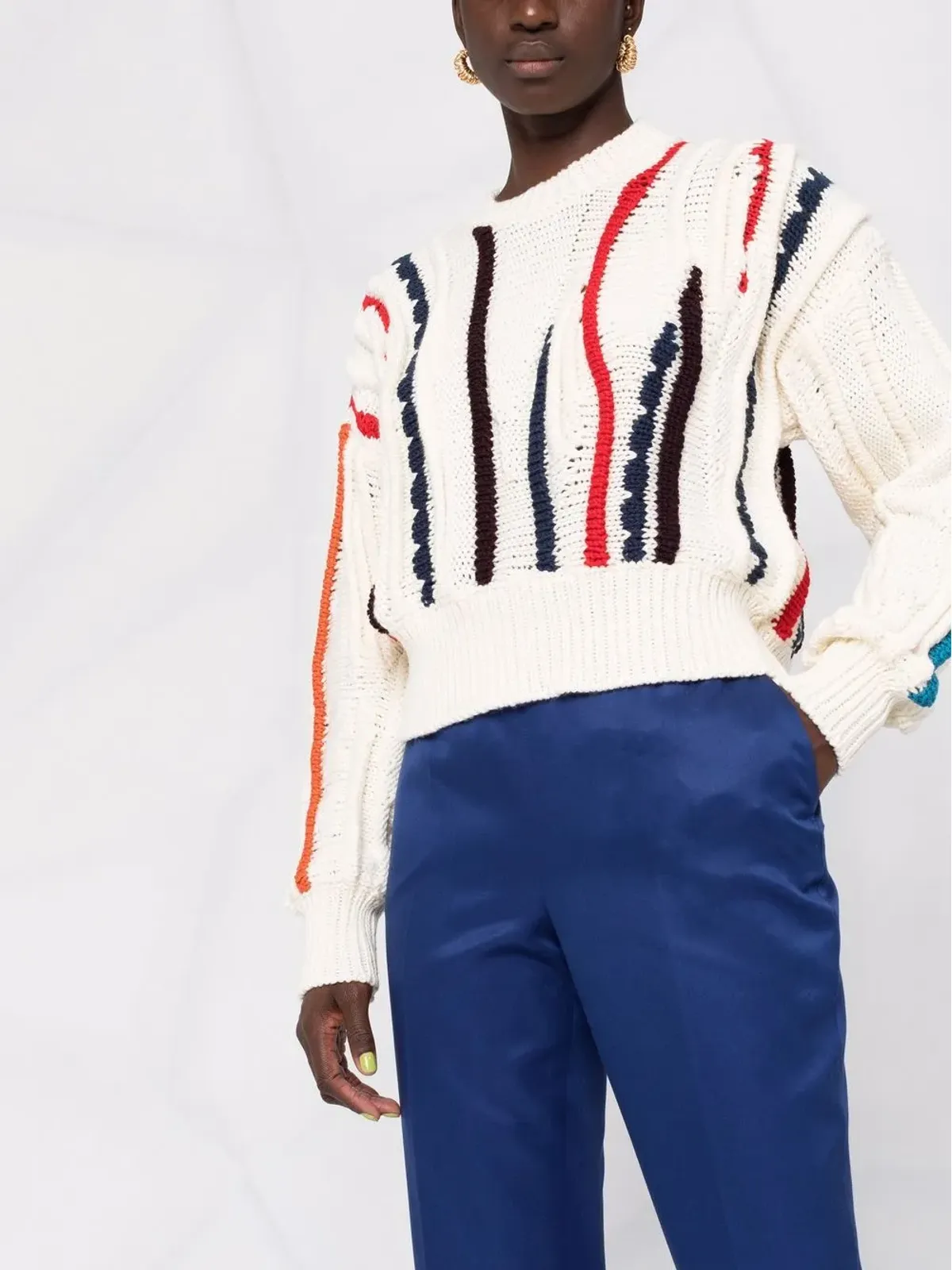 Ferragamo ストレートレッグ・シルクパンツ - ブルー - 画像5