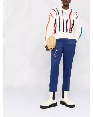Ferragamo ストレートレッグ・シルクパンツ - ブルー - サムネイル2