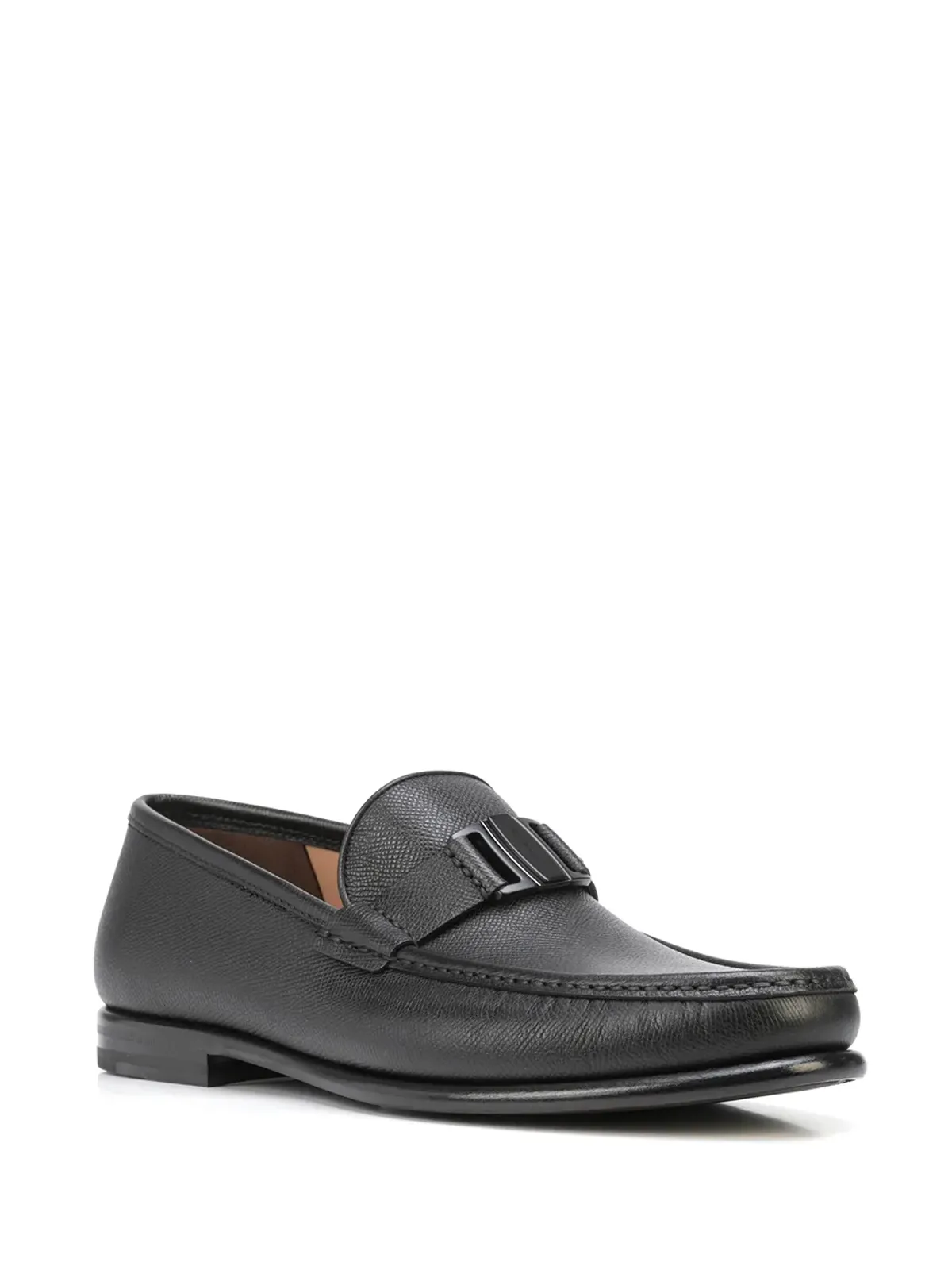 Ferragamo ロゴ入りレザー ローファー - ブラック - 画像2