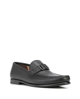 Ferragamo ロゴ入りレザー ローファー - ブラック - サムネイル2