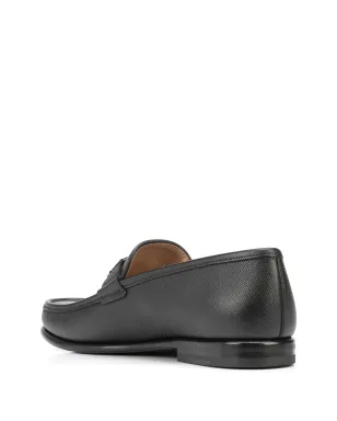 Ferragamo ロゴ入りレザー ローファー - ブラック - サムネイル3