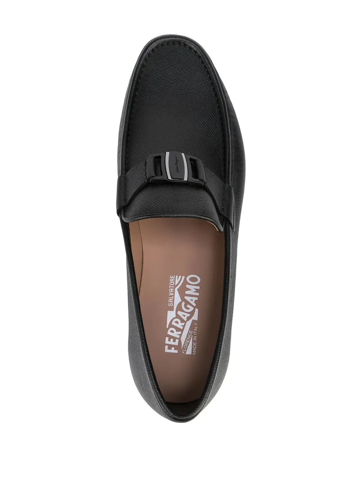 Ferragamo ロゴ入りレザー ローファー - ブラック - 画像4