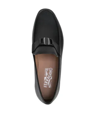 Ferragamo ロゴ入りレザー ローファー - ブラック - サムネイル4