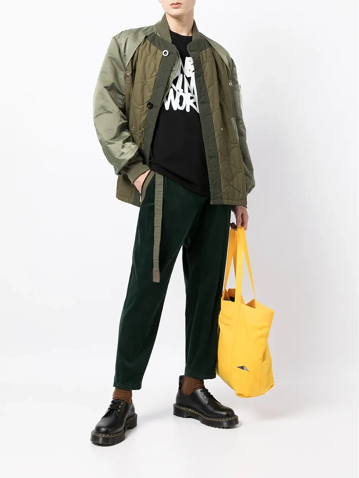 sacai スローガンプリントTシャツ - 画像2