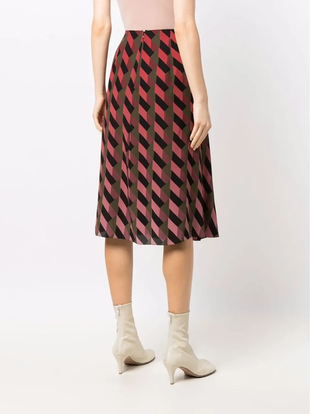 Ferragamo 幾何学柄プリーツスカート - 画像4
