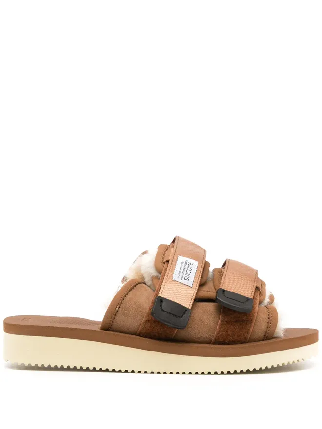 Suicoke Suicoke モト シアーリング トリム スライド - ブラウンの商品画像