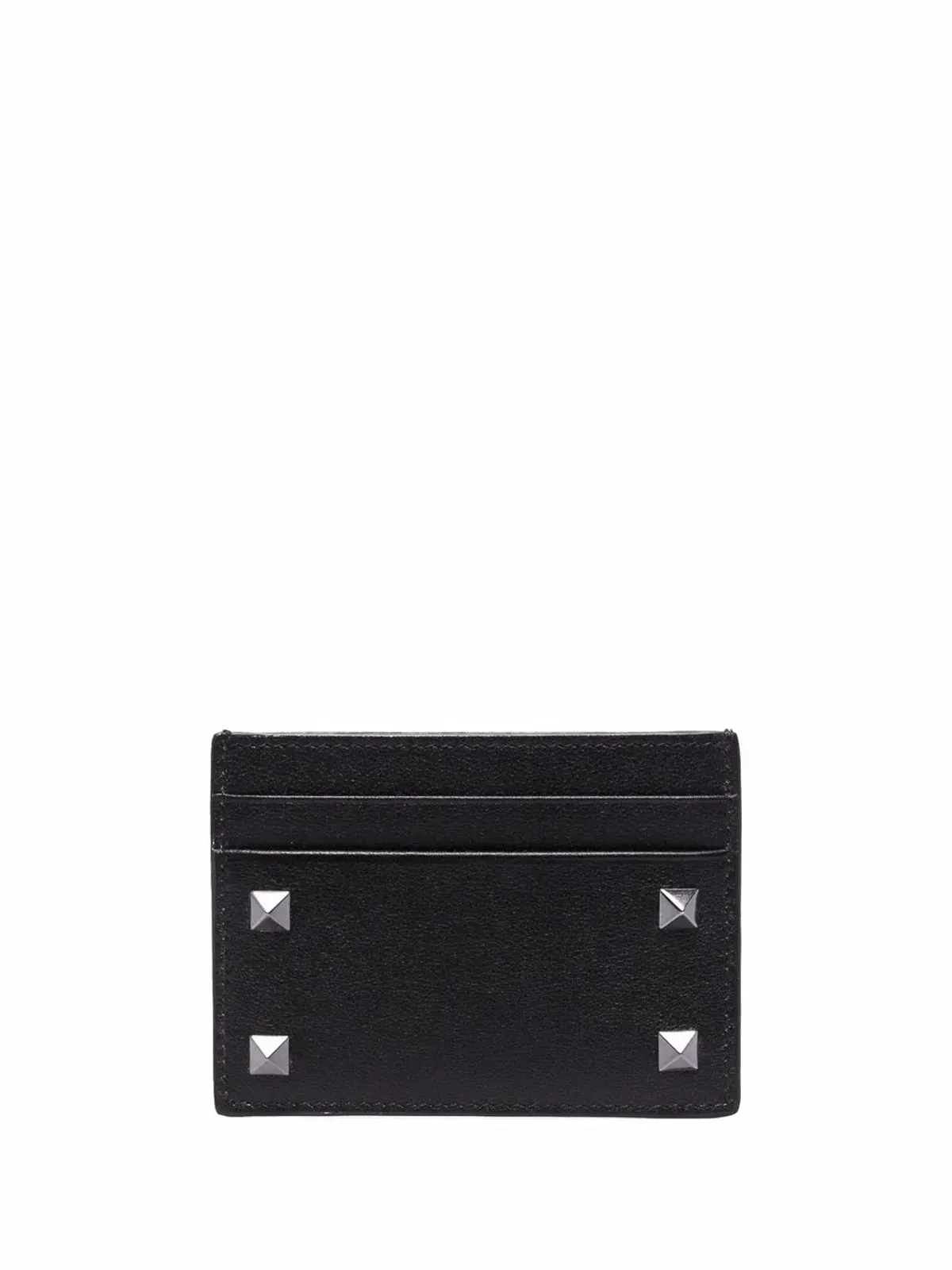 Valentino Garavani Rockstud レザー カードホルダー - ブラック - 画像1