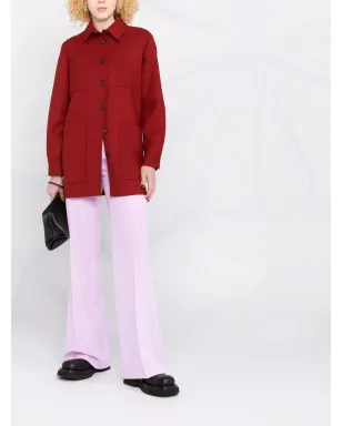 Ferragamo 長袖 ヴァージンウール シャツ - Red - サムネイル2