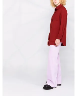 Ferragamo 長袖 ヴァージンウール シャツ - Red - サムネイル4