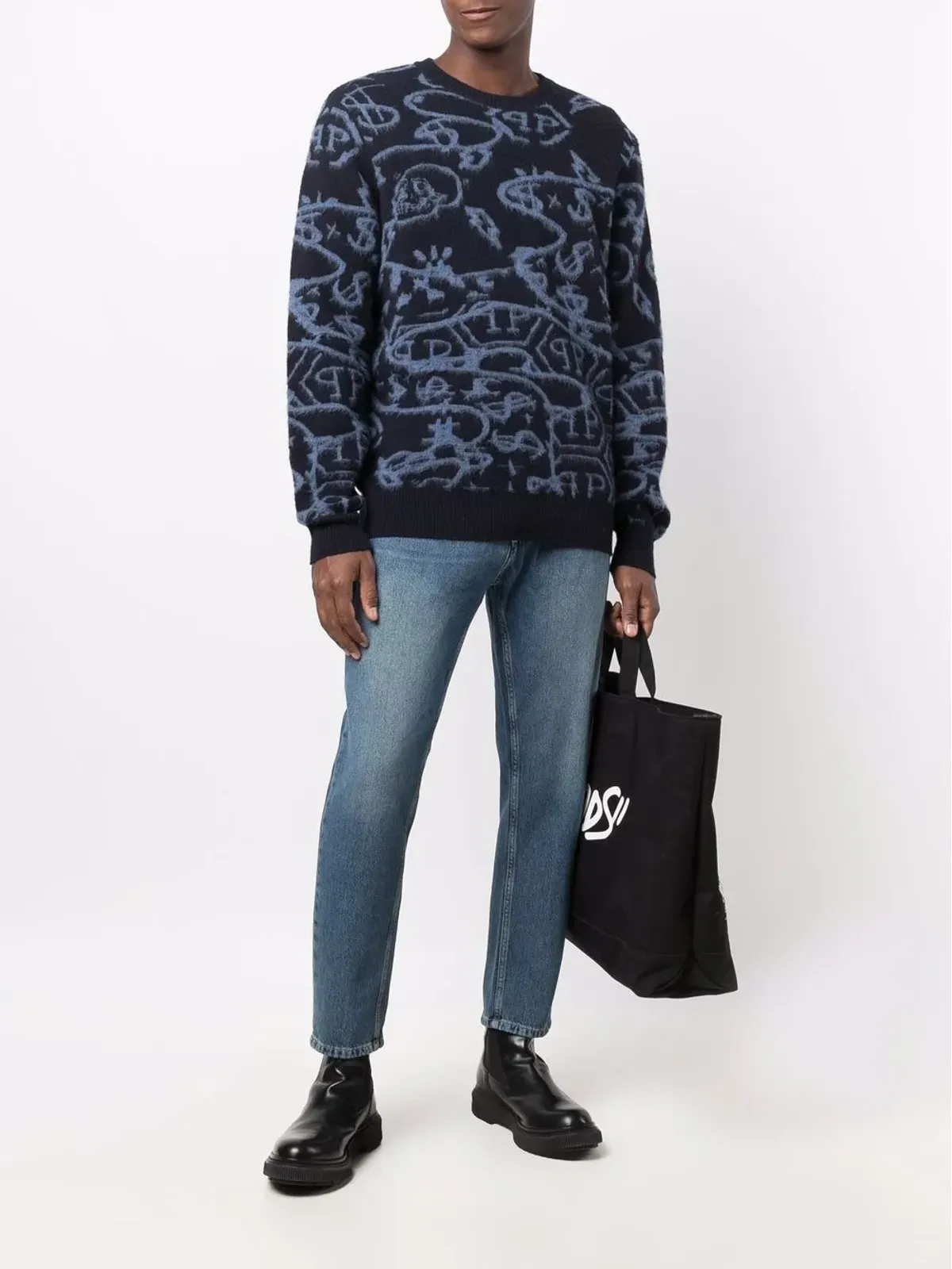 Philipp Plein キャロットカット アイコニック プレイン ジーンズ - 画像2