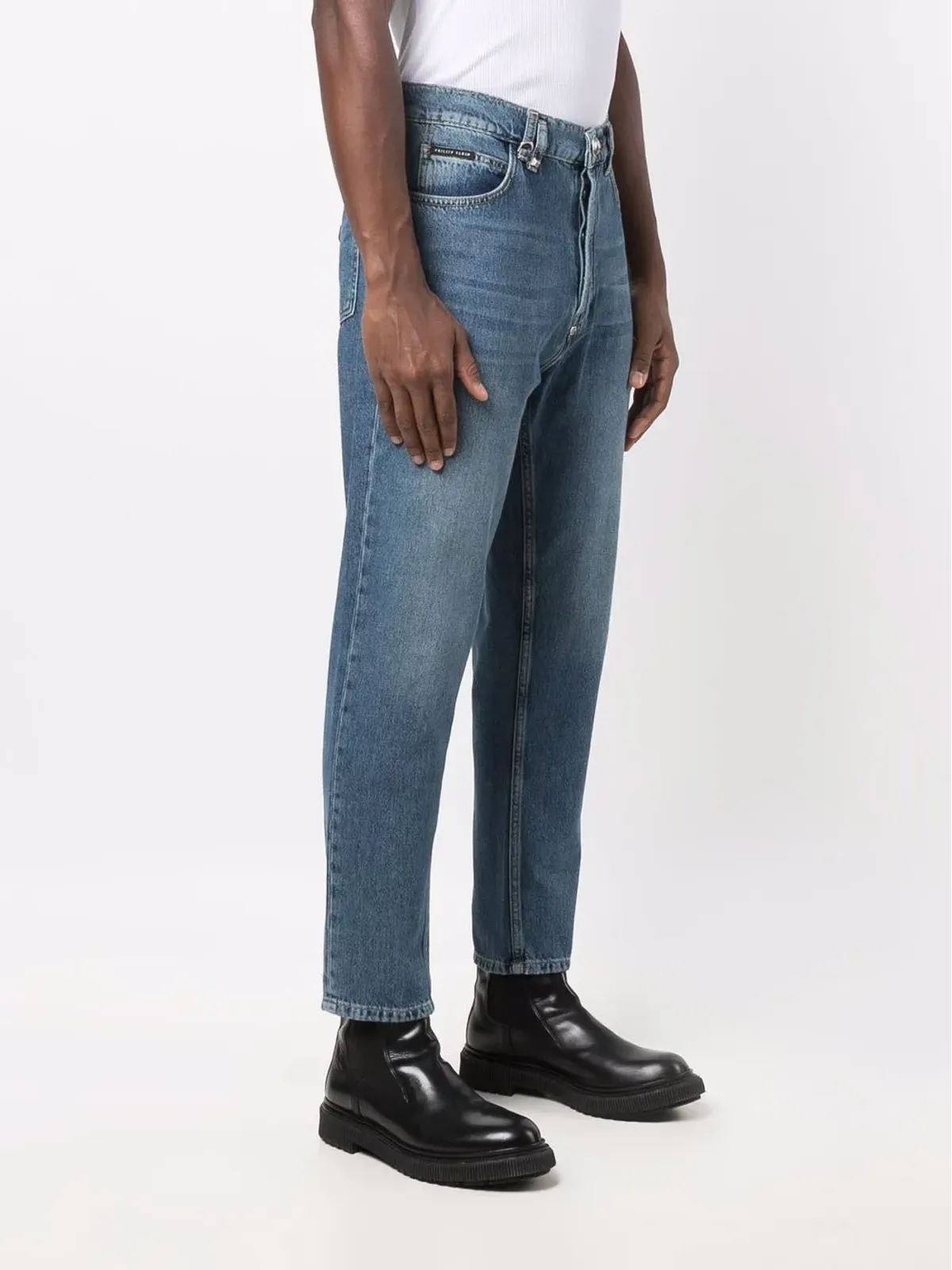 Philipp Plein キャロットカット アイコニック プレイン ジーンズ - 画像3