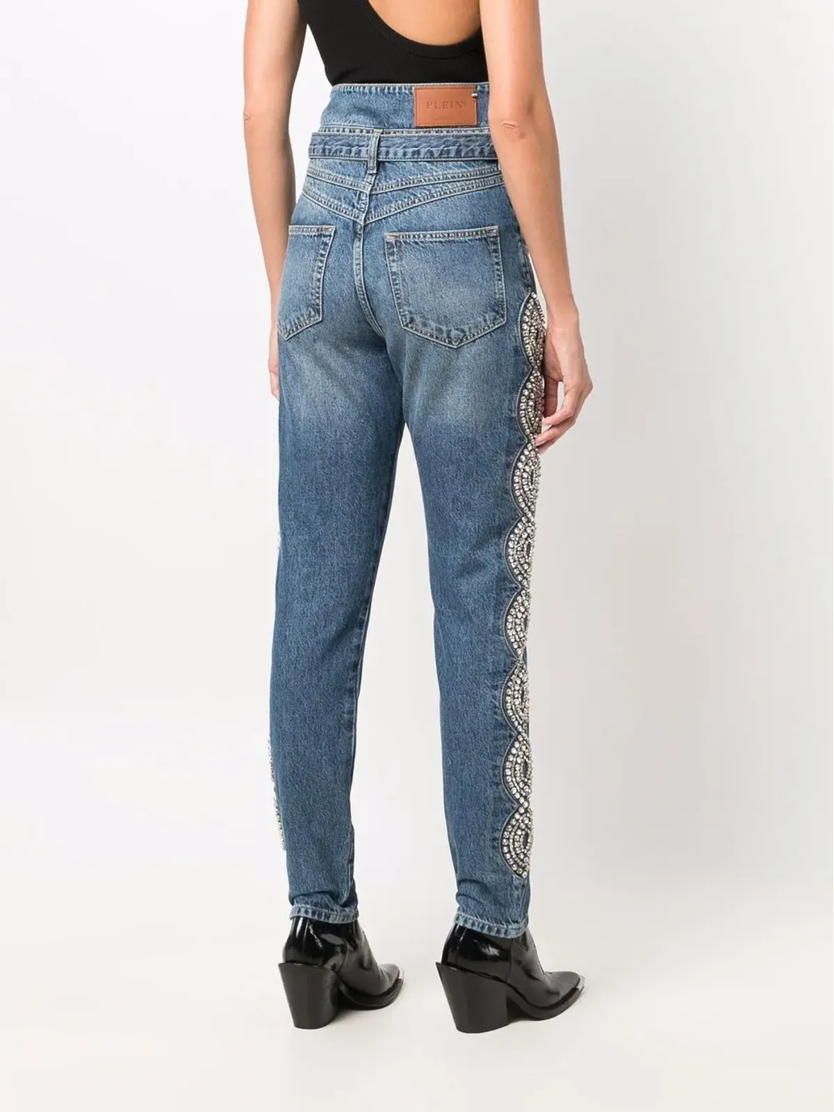 Philipp Plein Saint Tropez 装飾ハイライズジーンズ - ブルー - 画像4