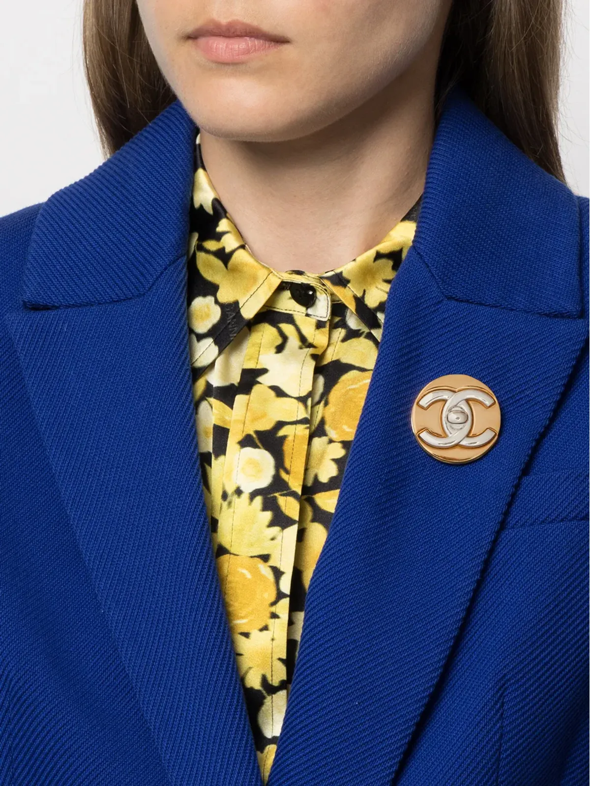 CHANEL Pre-Owned 1997 CCターンロック ブローチ - 画像2