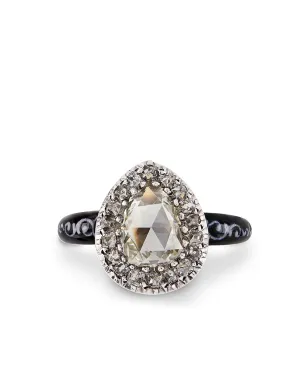 Pragnell Vintage 1714-1830 18kt イエローゴールドとシルバー ジョージアン ダイヤモンドリング - サムネイル1
