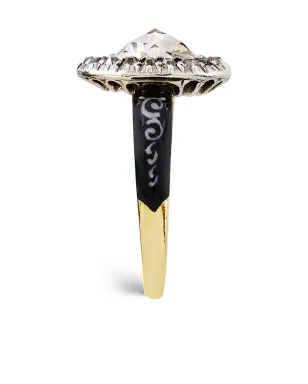 Pragnell Vintage 1714-1830 18kt イエローゴールドとシルバー ジョージアン ダイヤモンドリング - サムネイル2