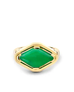 Pragnell Vintage 18kt yellow gold Contemporary Jadeite ring - サムネイル1