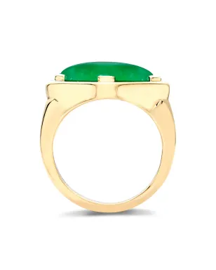 Pragnell Vintage 18kt yellow gold Contemporary Jadeite ring - サムネイル2