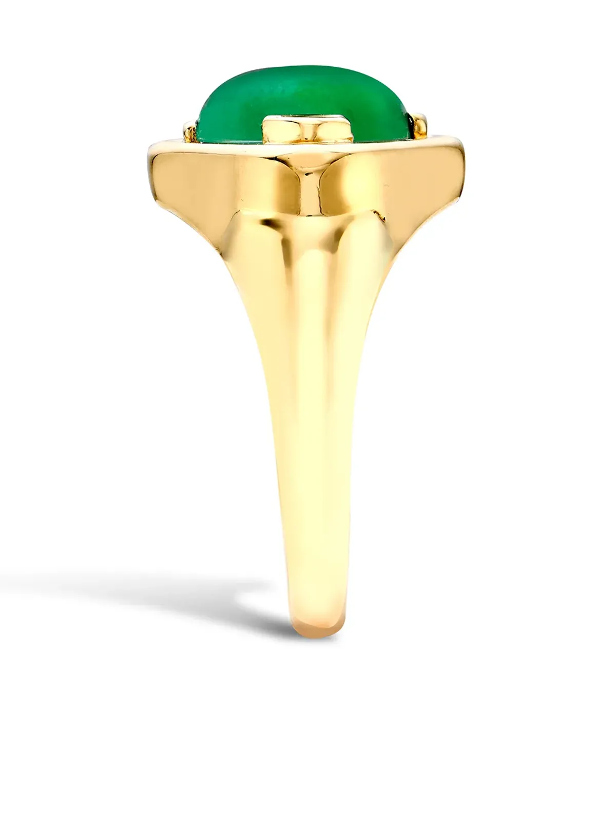 Pragnell Vintage 18kt yellow gold Contemporary Jadeite ring - 画像3