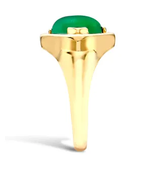 Pragnell Vintage 18kt yellow gold Contemporary Jadeite ring - サムネイル3