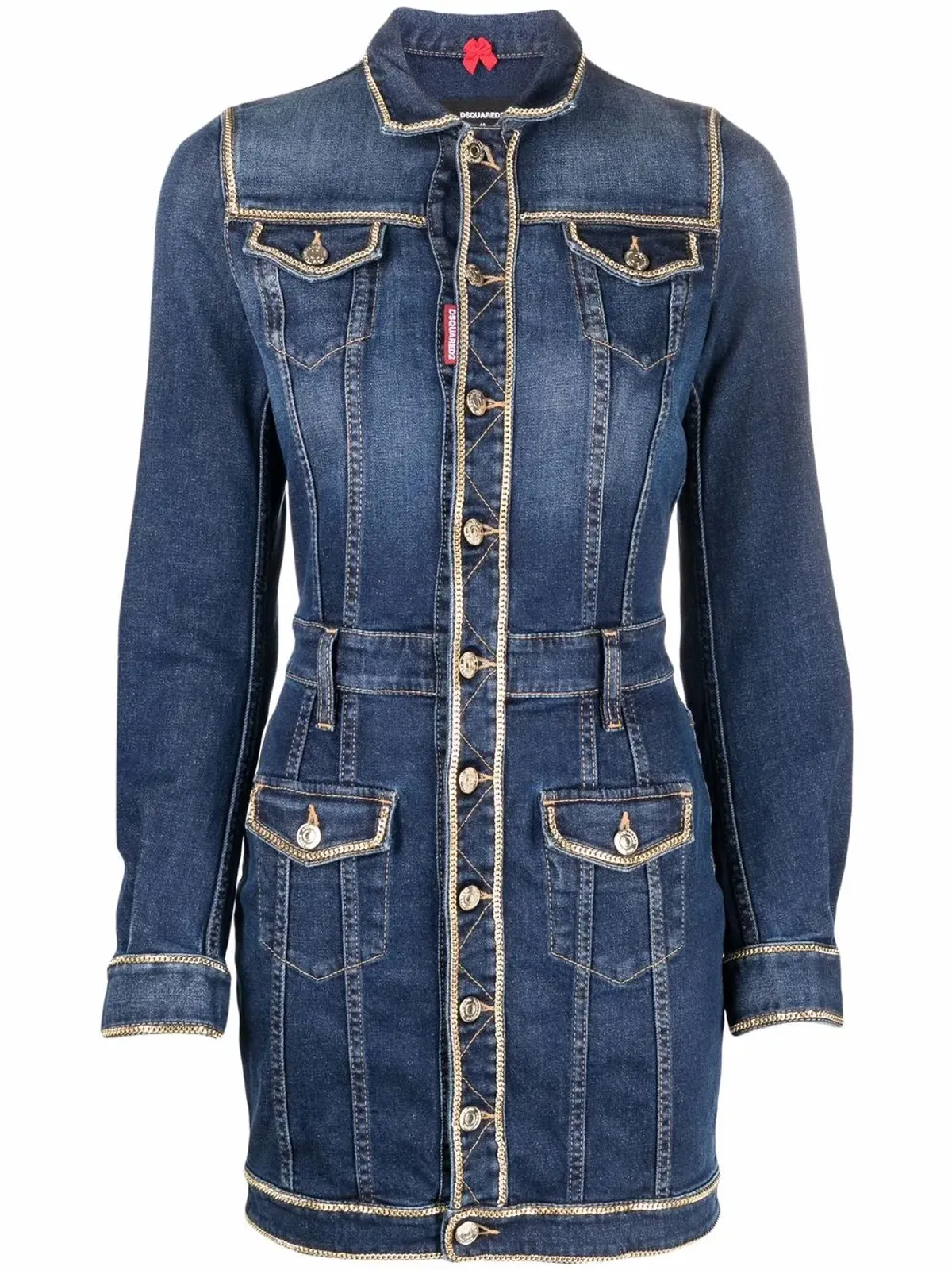DSQUARED2 フィットデニムシャツドレス - 画像1