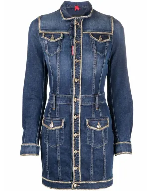 DSQUARED2 フィットデニムシャツドレス - サムネイル1