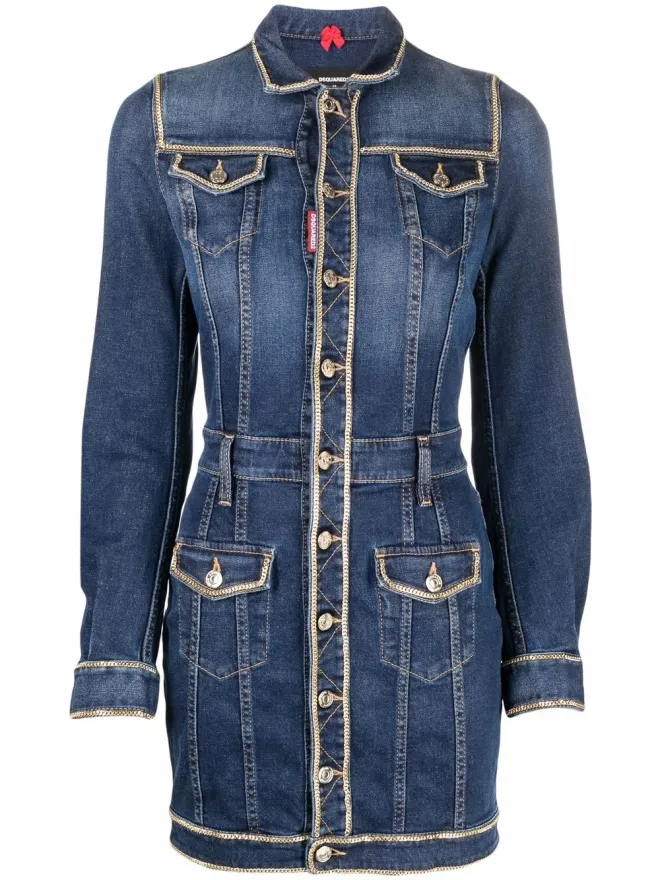 Dsquared2 DSQUARED2 フィットデニムシャツドレスの商品画像