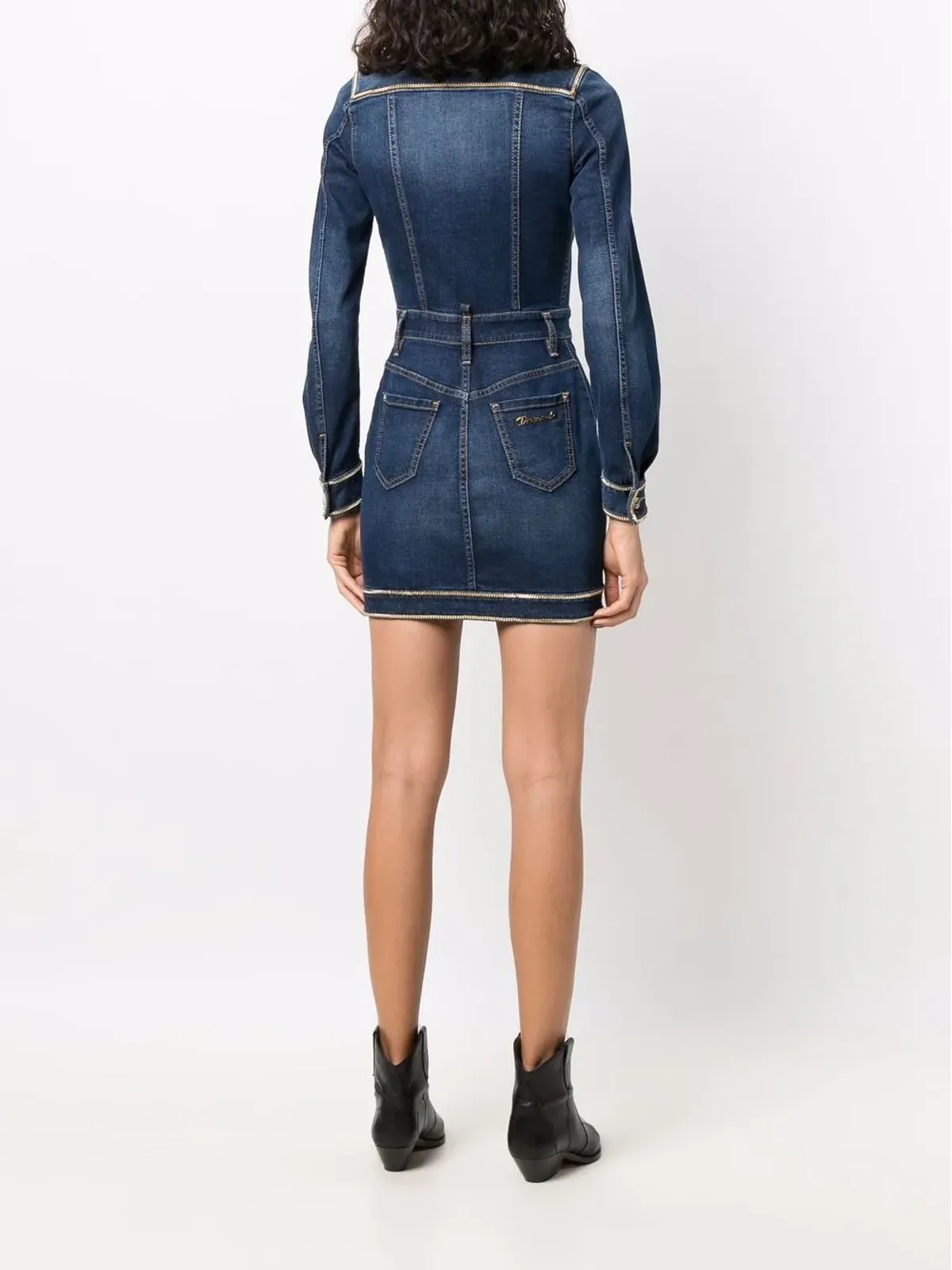DSQUARED2 フィットデニムシャツドレス - 画像4