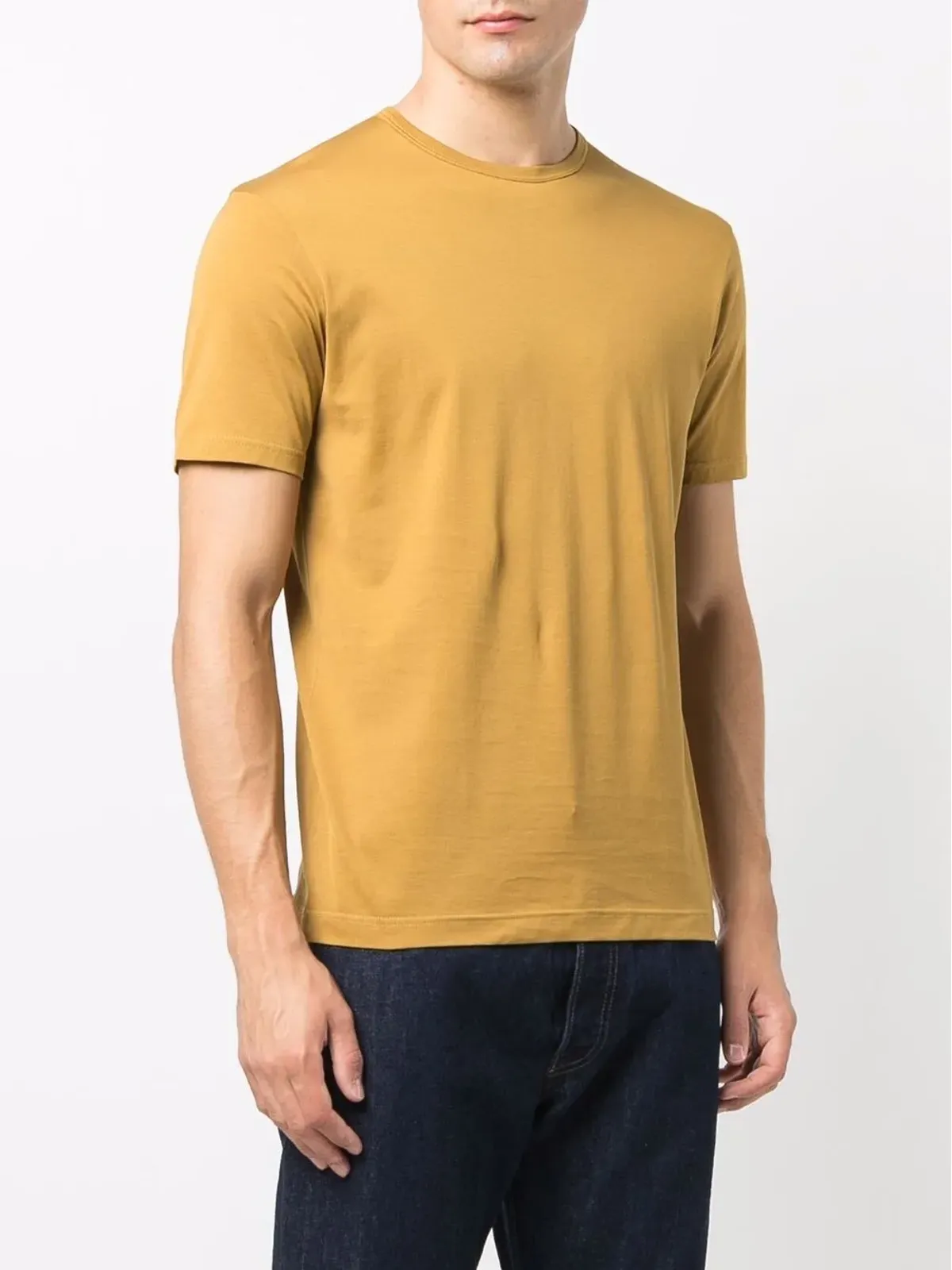 Sunspel 半袖コットンTシャツ - ゴールド - 画像3
