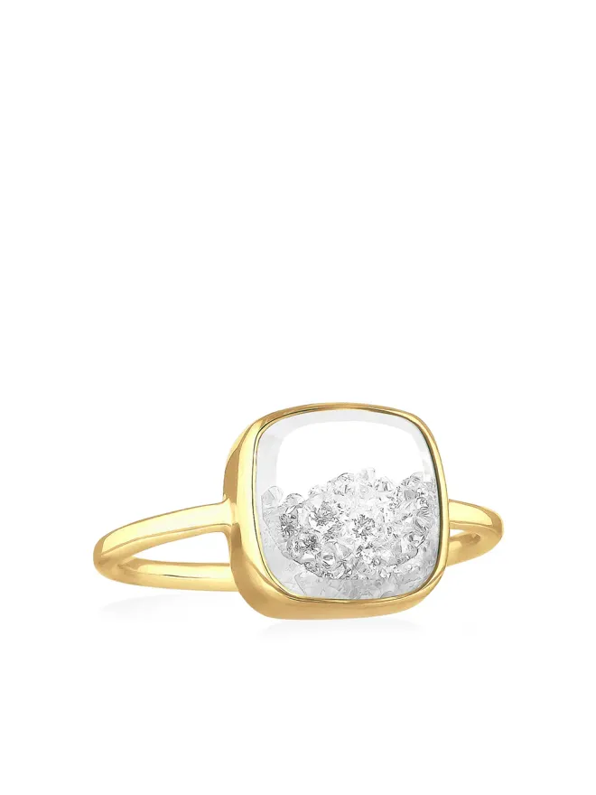 Moritz Glik Moritz Glik 18K イエローゴールド スクエア ダイヤ シェーカー リングの商品画像