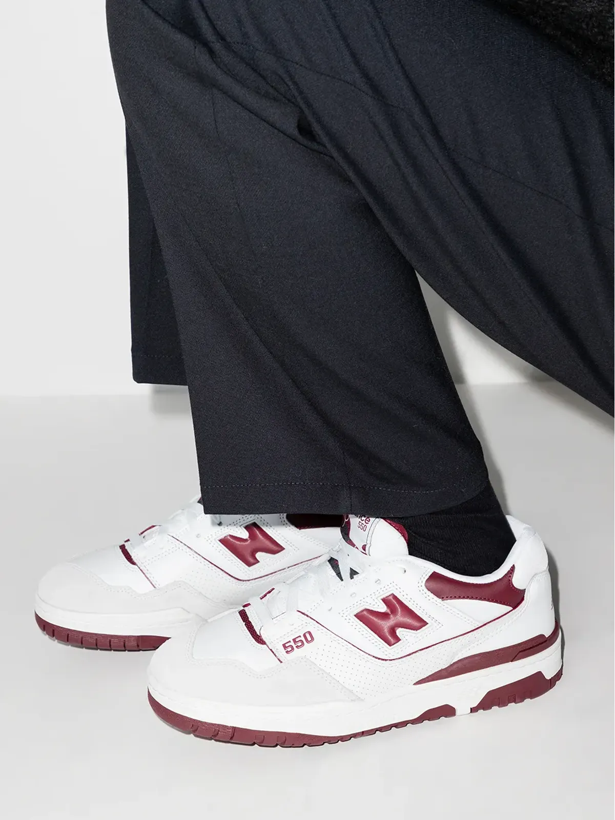 New Balance バーガンディ ローカットスニーカー - 画像5